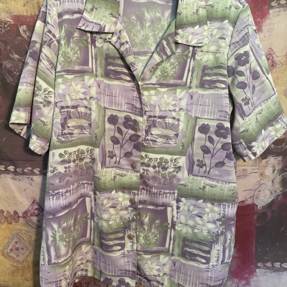 Floral Print Button-Up Shirt